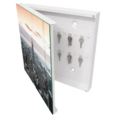 City skyline Key box for wall
