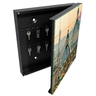 Key cabinet with city skyline design