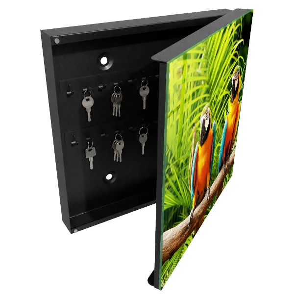 Tropical birds Key box for wall