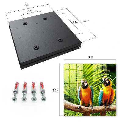 Wall-mounted key box with tropical bird design