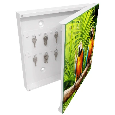 Tropical birds Key box for wall