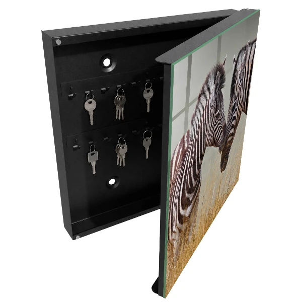 Wall mounted key box with Zebras together design