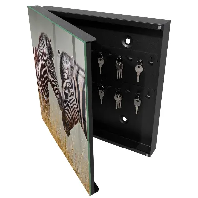 Zebras together Wall mounted key box