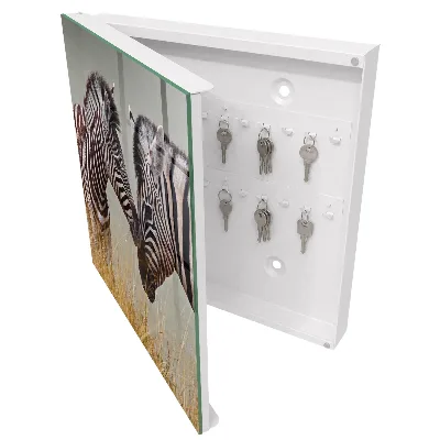 Zebras together Wall mounted key box