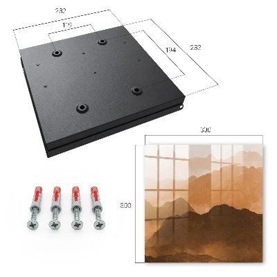Mountain panorama Key box for wall
