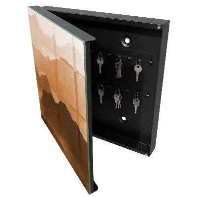 Mountain panorama Key box for wall