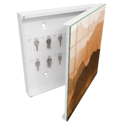 Wall-mounted key box Mountain panorama design