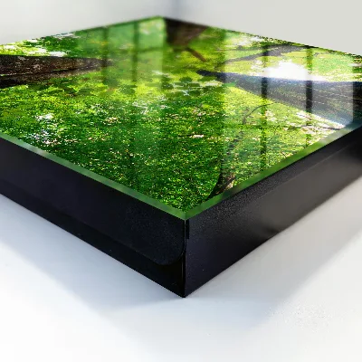 Wall-mounted key box forest sky design
