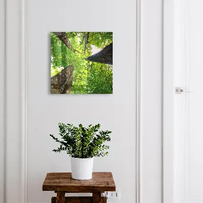 Wall-mounted key box forest sky design