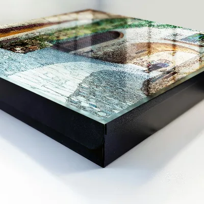 Wall-mounted key storage box historic alley design