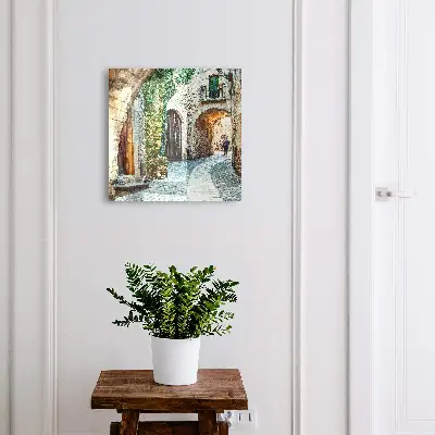 Wall-mounted key storage box historic alley design
