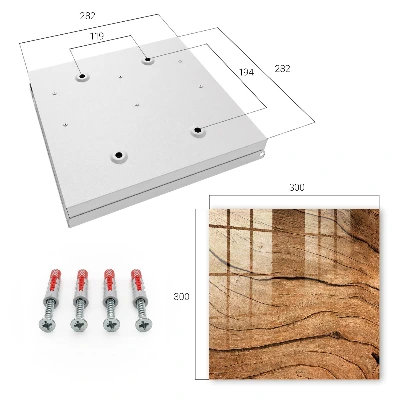 Wall mounted key box with wood texture