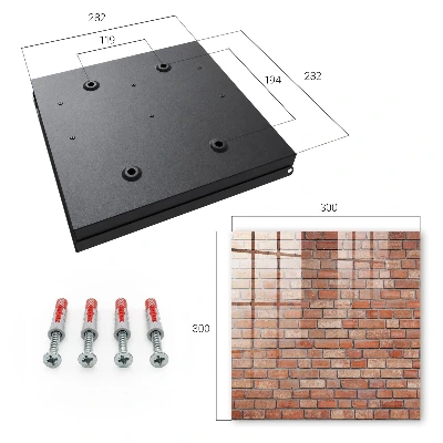 Wall-mounted key lock box for brick surfaces