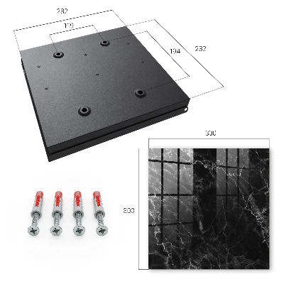 Wall mounted key box marble depth