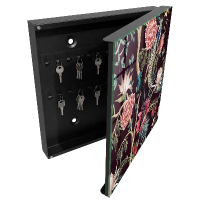 Key cabinet with a flowers and birds design