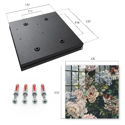 Floral pattern Key box for wall
