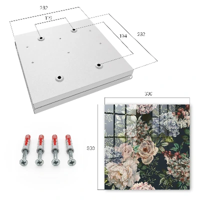 Floral pattern Key box for wall