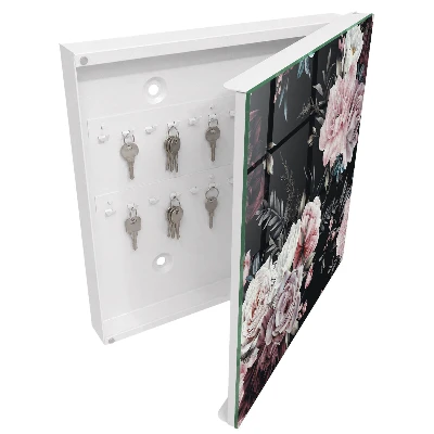 Floral charm wall mounted key box 