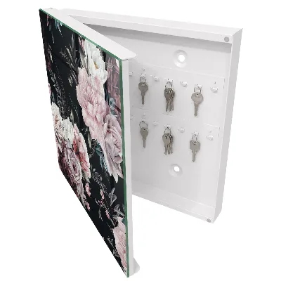 Floral charm wall mounted key box 