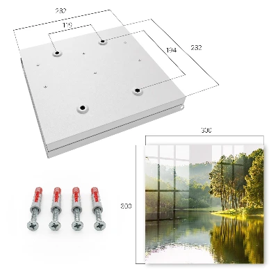 Green landscape Key box for wall