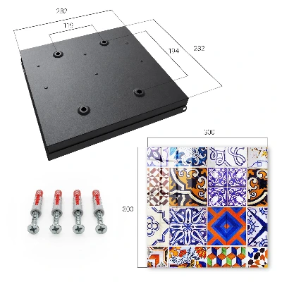 Colorful tiles Wall mounted key box