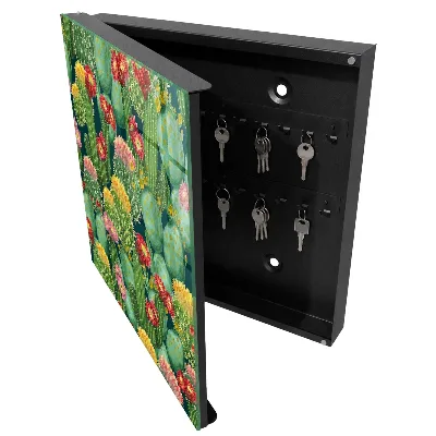 Wall-mounted key box colorful garden design