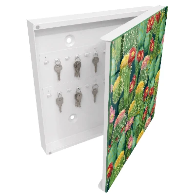 Wall-mounted key box colorful garden design