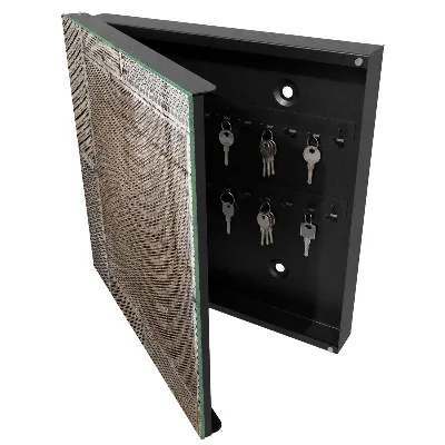 Key cabinet with industrial pattern