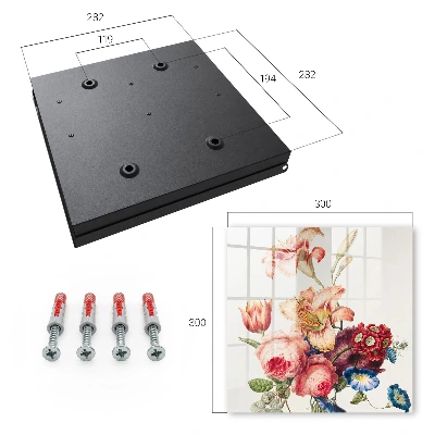Colorful flowers Key box for wall