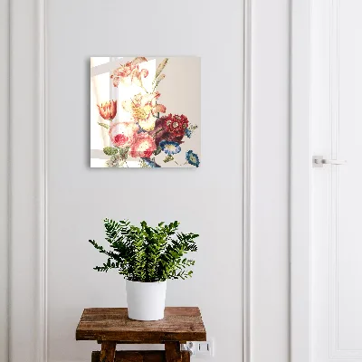 Colorful flowers Key box for wall