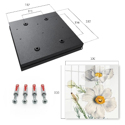 Wall mounted key box with nature floral design