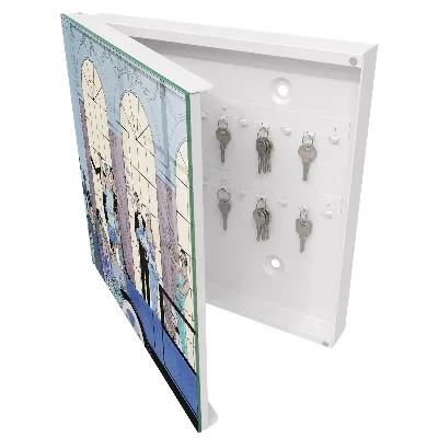 Key cabinet in blue party