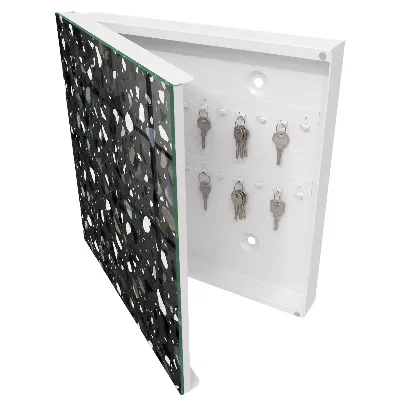 Wall-mounted key box with a stylish mosaic design