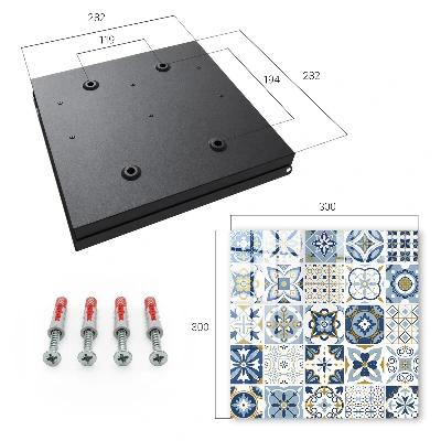 Colorful tiles Key box for wall