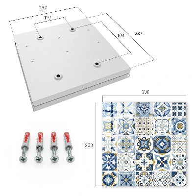 Colorful tiles Key box for wall