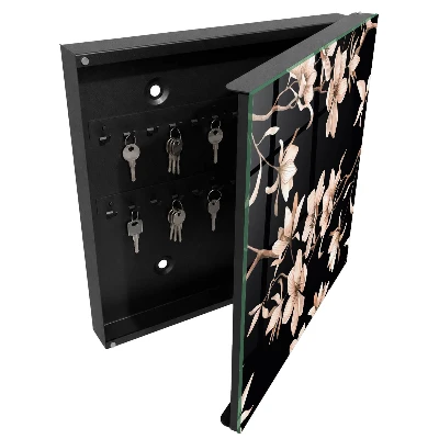 Cream flowers Wall mounted key box