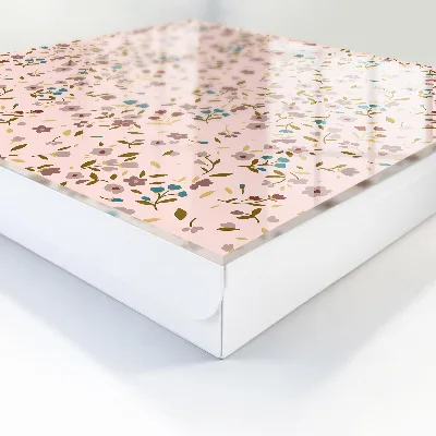 Wall-mounted key box with floral pattern