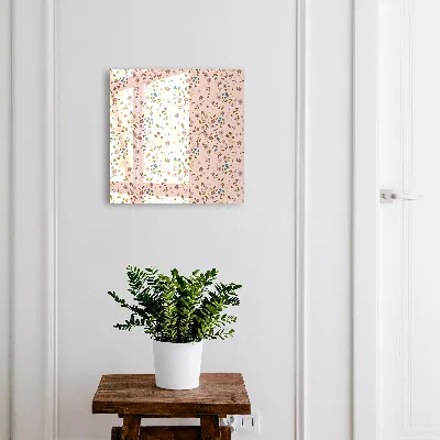 Wall-mounted key box with floral pattern