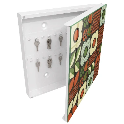 Cheerful flowers Wall mounted key box