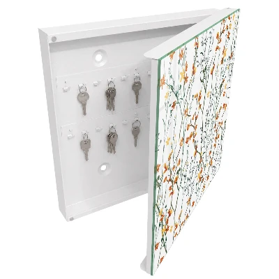 Floral pattern Key box for wall