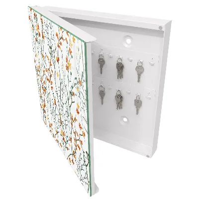 Floral pattern Key box for wall