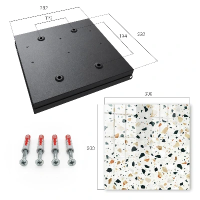 Wall mounted key box with terrazzo pattern