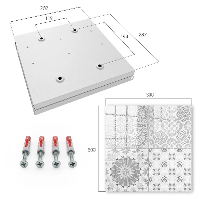 Key cabinet with geometric patterns