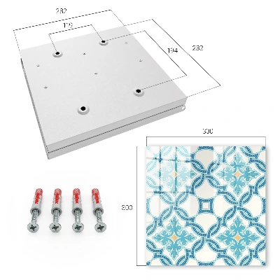 Decorative mosaic wall-mounted key box 