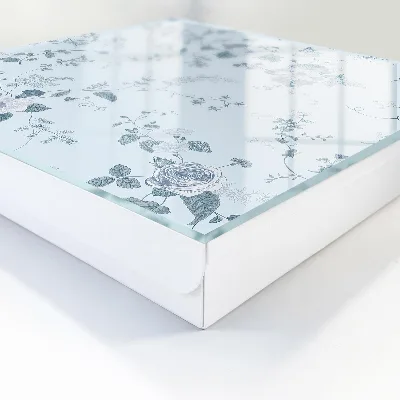 Botanical floral key cabinet with botanical flower design