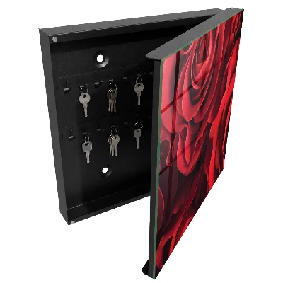 Red roses Wall mounted key box