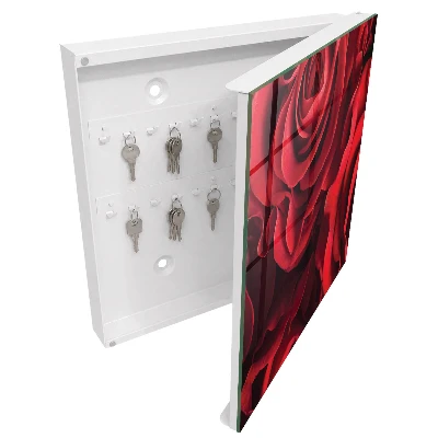 Red roses Wall mounted key box