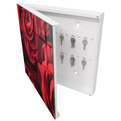 Red roses Wall mounted key box