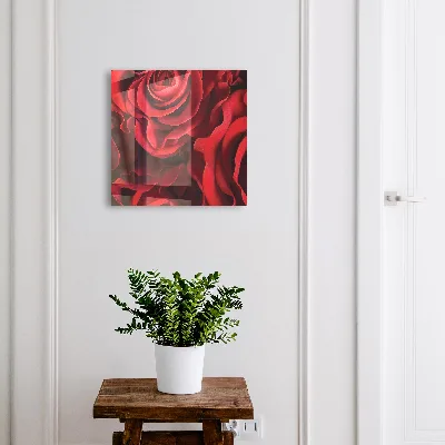 Red roses Wall mounted key box