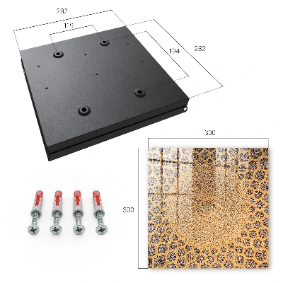 Wall-mounted key box with geometric ornament
